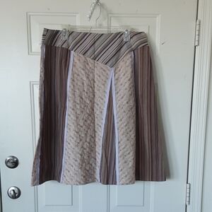 JJILL Striped A-Line Skirt 16